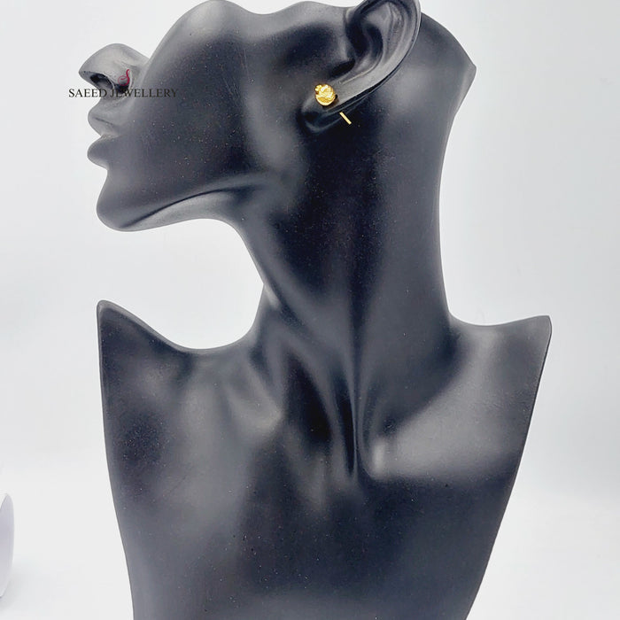 Luxury Screw Earrings Made Of 21K Yellow Gold by Saeed Jewelry-27457