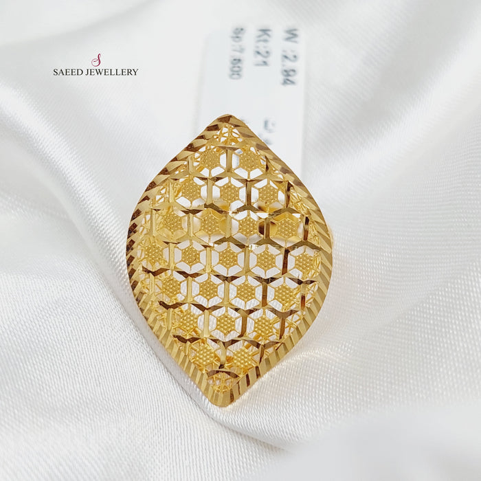 Luxury Turkish Ring Made Of  21K Yellow Gold by Saeed Jewelry-27393