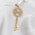 21K M Letter Pendant Made of 21K Yellow Gold by Saeed Jewelry-21768