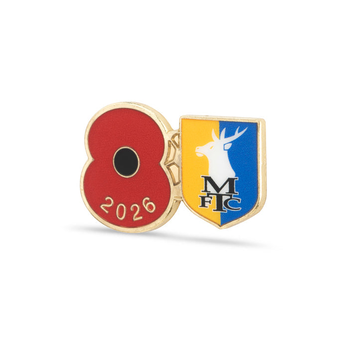 Mansfield Town Poppy Football Pin 2026
