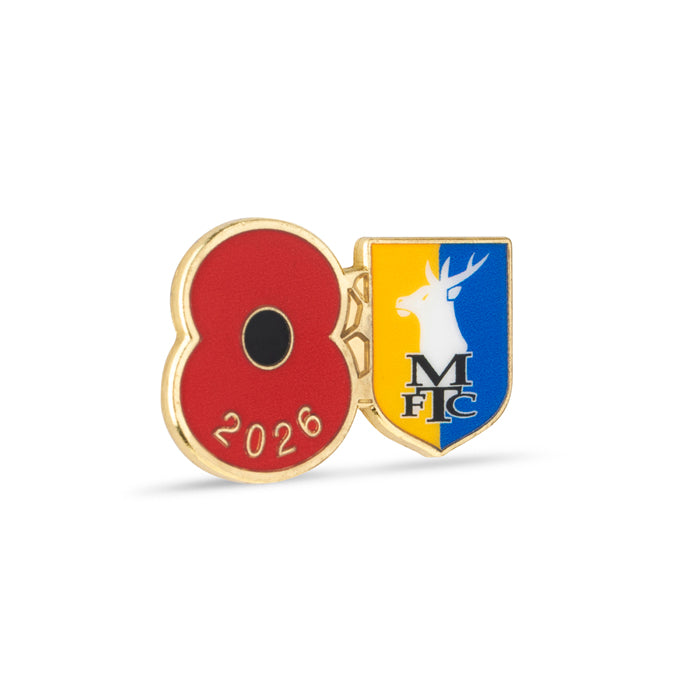 Mansfield Town Poppy Football Pin 2026