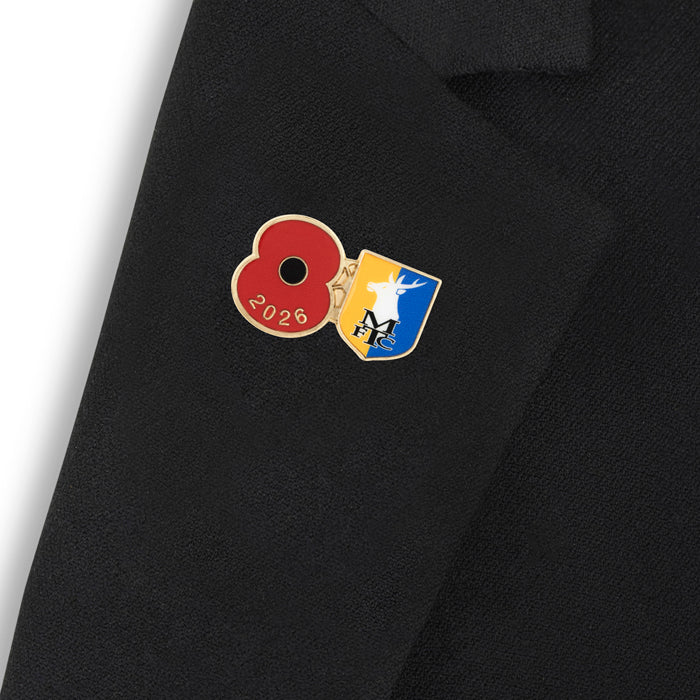 Mansfield Town Poppy Football Pin 2026