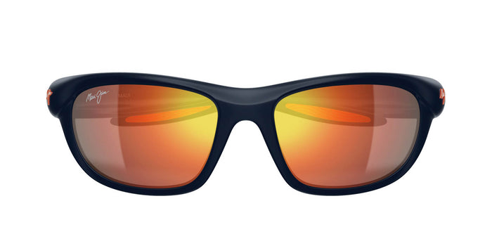 Maui Jim Haulani AF MJ0343SA #colour_solid-matte-dark-blue-temple-hawaii-lava-full-mirror-polar