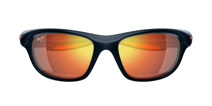 Maui Jim Haulani MJ0349S #colour_solid-matte-dark-blue-temple-hawaii-lava-full-mirror-polar