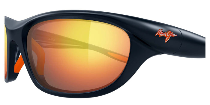 Maui Jim Haulani MJ0349S #colour_solid-matte-dark-blue-temple-hawaii-lava-full-mirror-polar