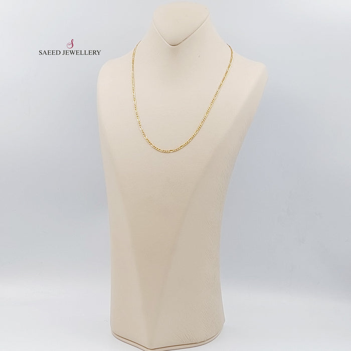21K Medium Thickness 50cm Chain Made of 21K Yellow Gold by Saeed Jewelry-سنسال-كارتير-50-سم-متوسط-السمك
