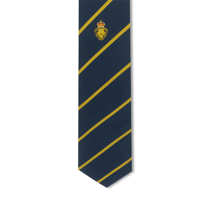MEMBERS Navy Gold Stripe Single Motif SILK Tie