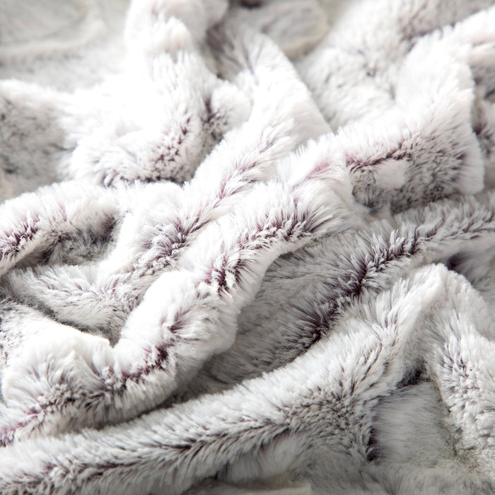Milky White Faux Fur Sherpa Throw Blanket