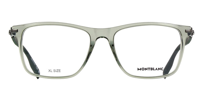 Montblanc MB0251O #colour_grey crystal with carbon and green rubber