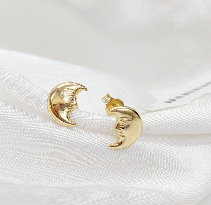 18K Moon Earrings Made of 18K Yellow Gold by Saeed Jewelry-27289