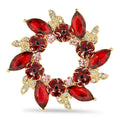 Multi Poppy Gem Wreath Brooch