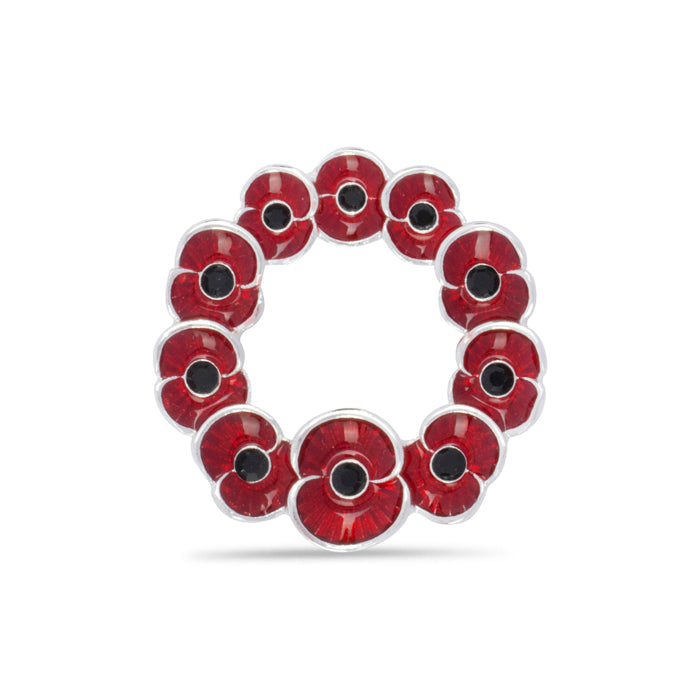 Multi Poppy Wreath Pin