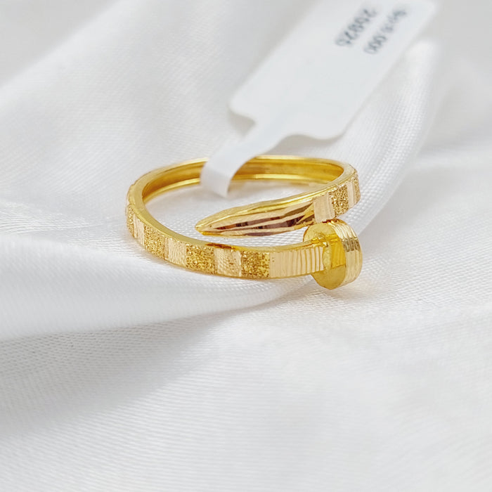 21K Nail Ring Made of 21K Yellow Gold by Saeed Jewelry-25925