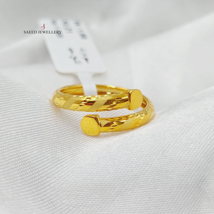 Nail Ring Made Of 21K Colored Gold by Saeed Jewelry-27686