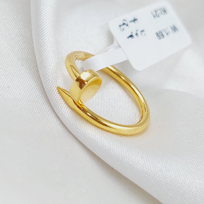 21K Nail Ring Made of 21K Yellow Gold by Saeed Jewelry-25645