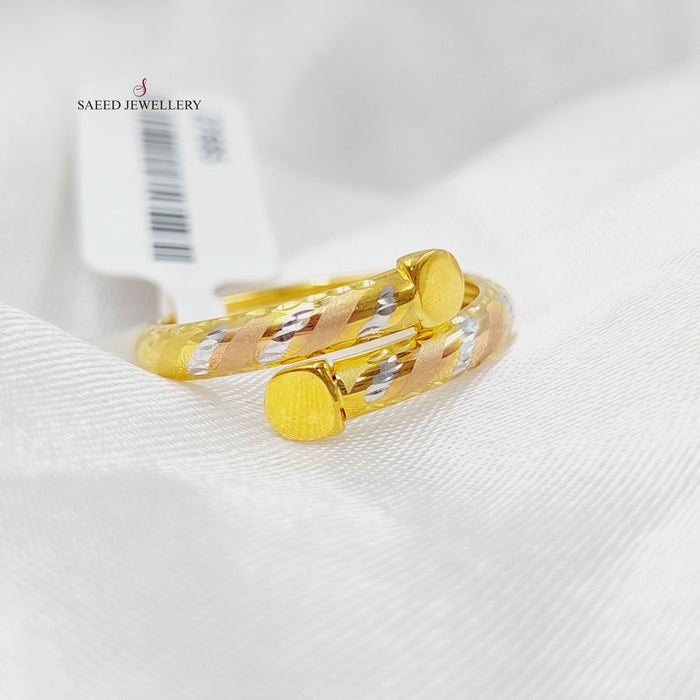 Nail Ring Made Of 21K Colored Gold by Saeed Jewelry-27685