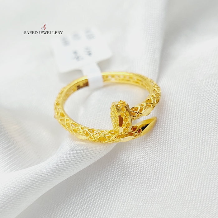 Nail Ring  Made Of 21K Yellow Gold by Saeed Jewelry-29022