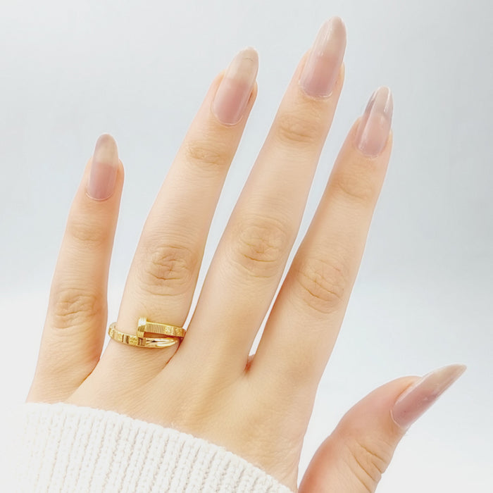 21K Nail Ring Made of 21K Yellow Gold by Saeed Jewelry-25925
