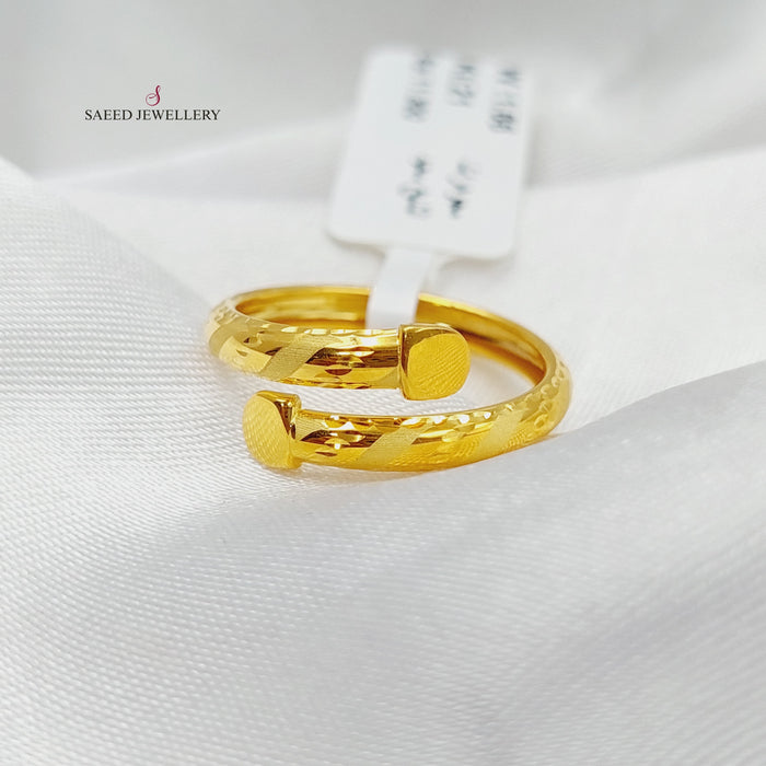 Nail Ring Made Of 21K Colored Gold by Saeed Jewelry-27686
