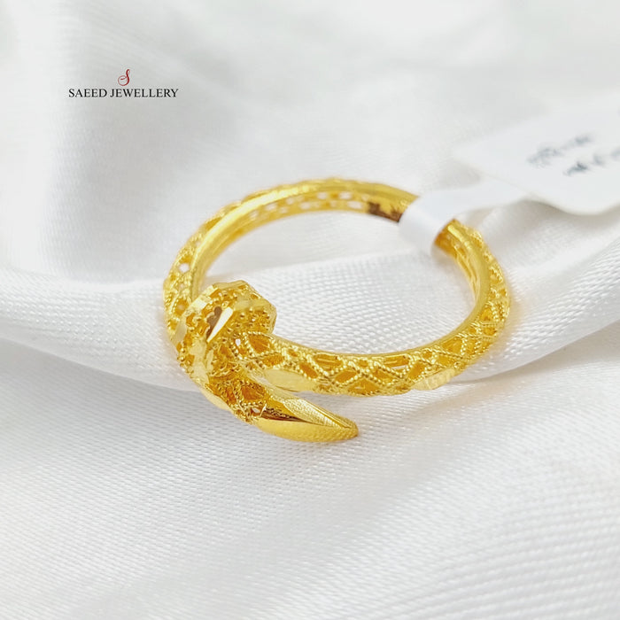 Nail Ring  Made Of 21K Yellow Gold by Saeed Jewelry-29022