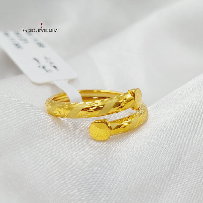 Nail Ring Made Of 21K Colored Gold by Saeed Jewelry-27686