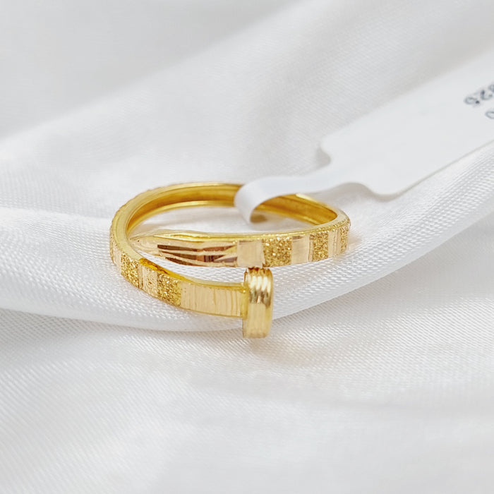 21K Nail Ring Made of 21K Yellow Gold by Saeed Jewelry-25925