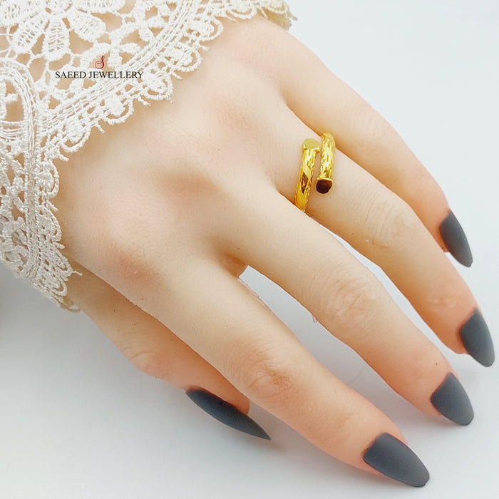 Nail Ring Made Of 21K Colored Gold by Saeed Jewelry-27686