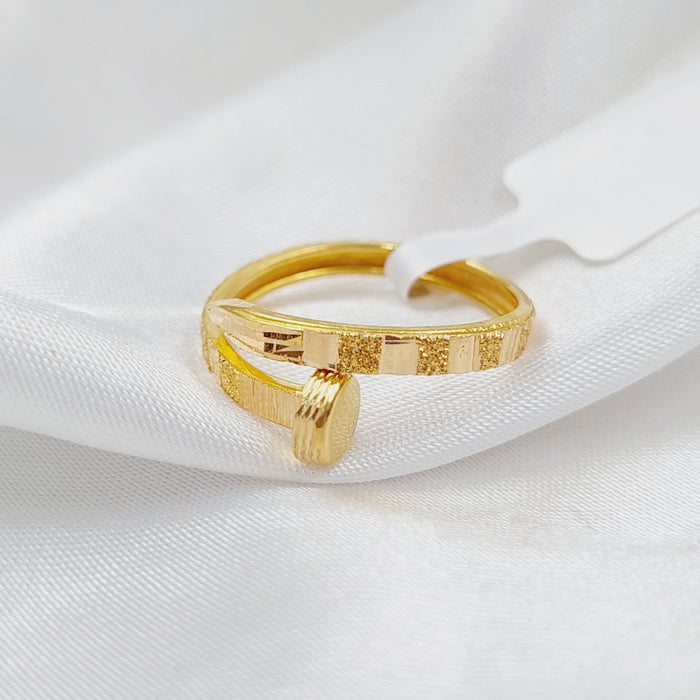 21K Nail Ring Made of 21K Yellow Gold by Saeed Jewelry-25925