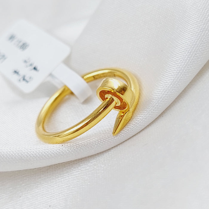 21K Gold Nail Ring by Saeed Jewelry - Image 4