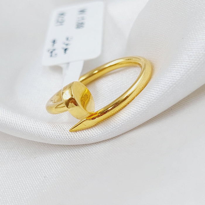 21K Nail Ring Made of 21K Yellow Gold by Saeed Jewelry-25645