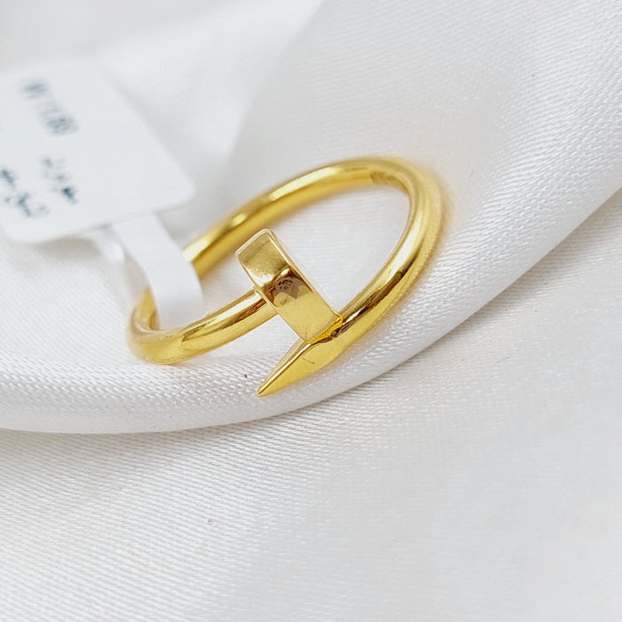 21K Nail Ring Made of 21K Yellow Gold by Saeed Jewelry-25645