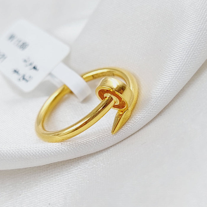21K Nail Ring Made of 21K Yellow Gold by Saeed Jewelry-25645