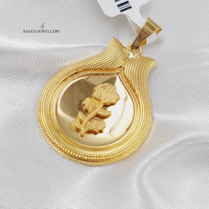 21K Ounce Pendant Made of 21K Yellow Gold by Saeed Jewelry-21835