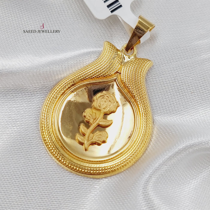 21K Ounce Pendant Made of 21K Yellow Gold by Saeed Jewelry-21835