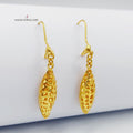 Oval Earrings Made Of  21K Yellow Gold by Saeed Jewelry-27411