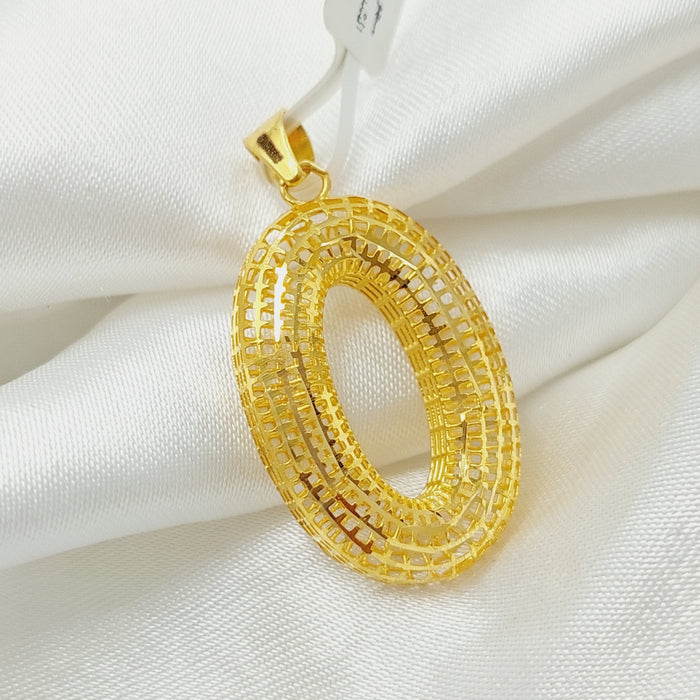 Oval Pendant Made Of 21K Yellow Gold by Saeed Jewelry-28157