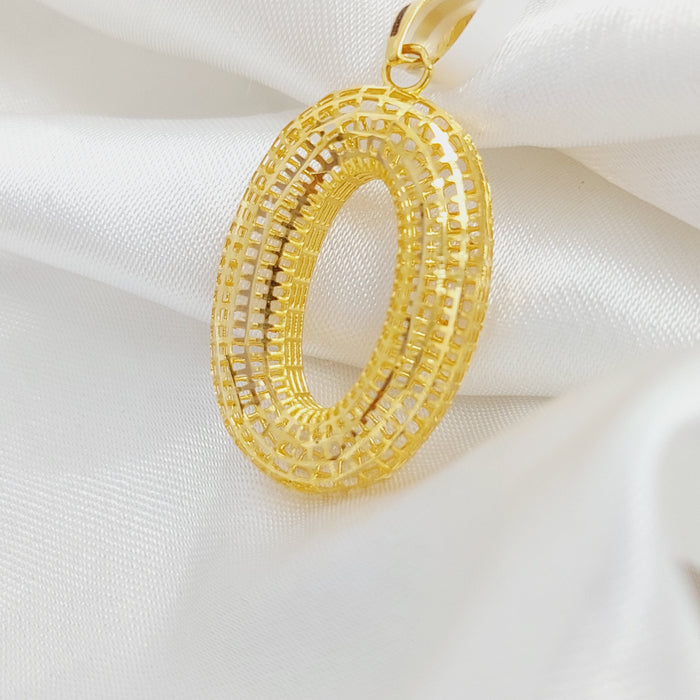 Oval Pendant Made Of 21K Yellow Gold by Saeed Jewelry-28157