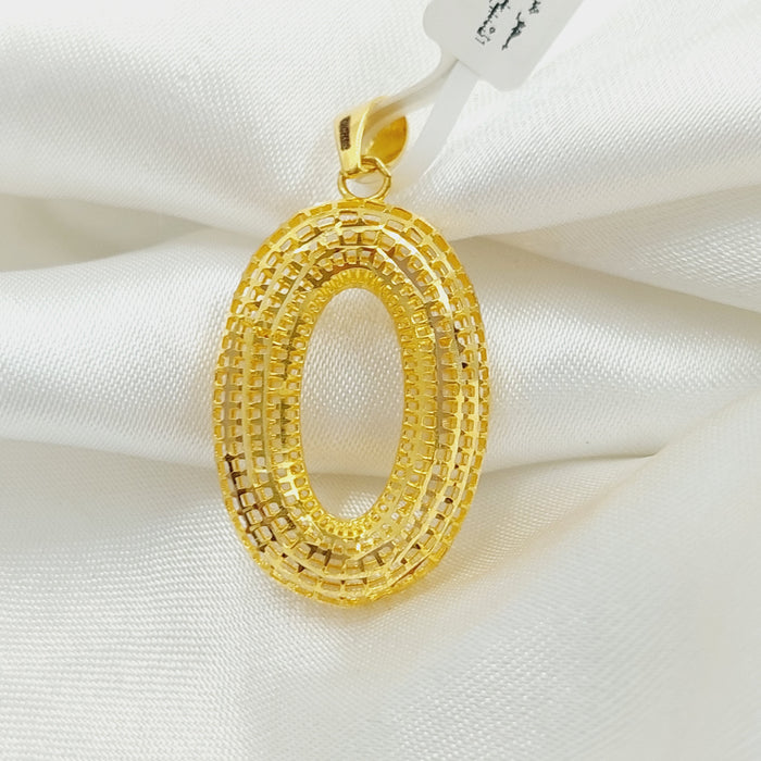 Oval Pendant Made Of 21K Yellow Gold by Saeed Jewelry-28157