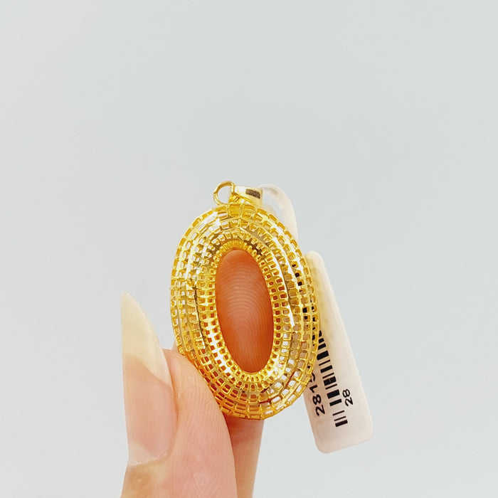 Oval Pendant Made Of 21K Yellow Gold by Saeed Jewelry-28157