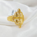 Oval Ring Made Of 21K Yellow Gold by Saeed Jewelry-27579
