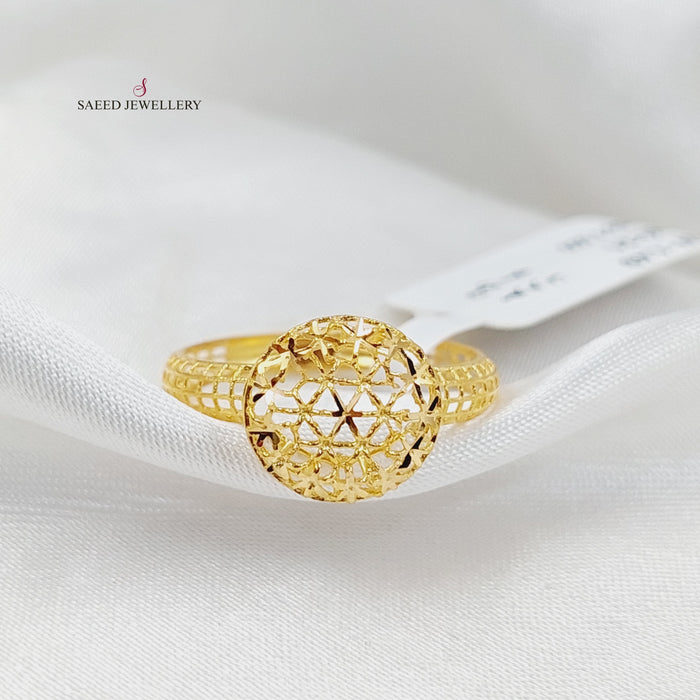 Oval Ring  Made Of 21K Yellow Gold by Saeed Jewelry-29733