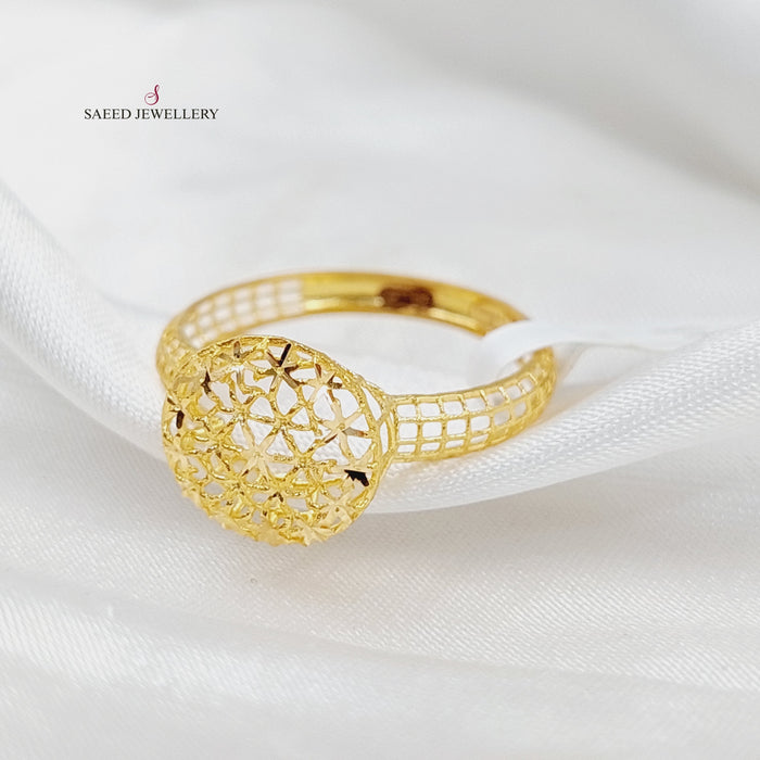 Oval Ring  Made Of 21K Yellow Gold by Saeed Jewelry-29733