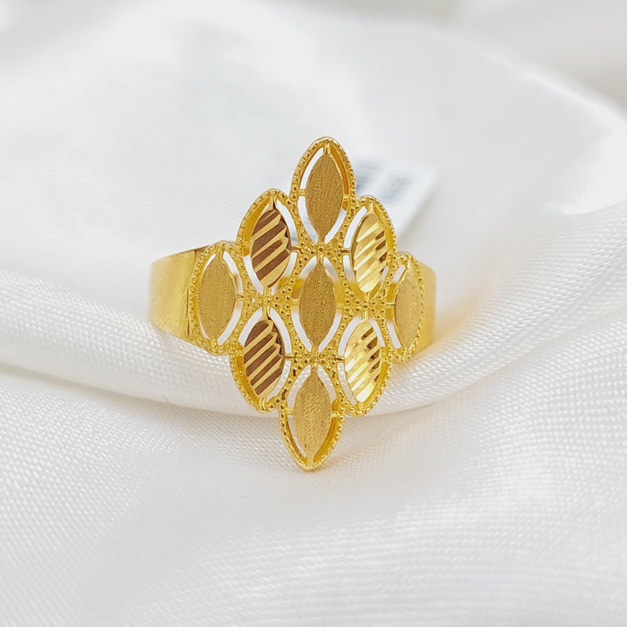 Oval Ring Made Of 21K Yellow Gold by Saeed Jewelry-27579