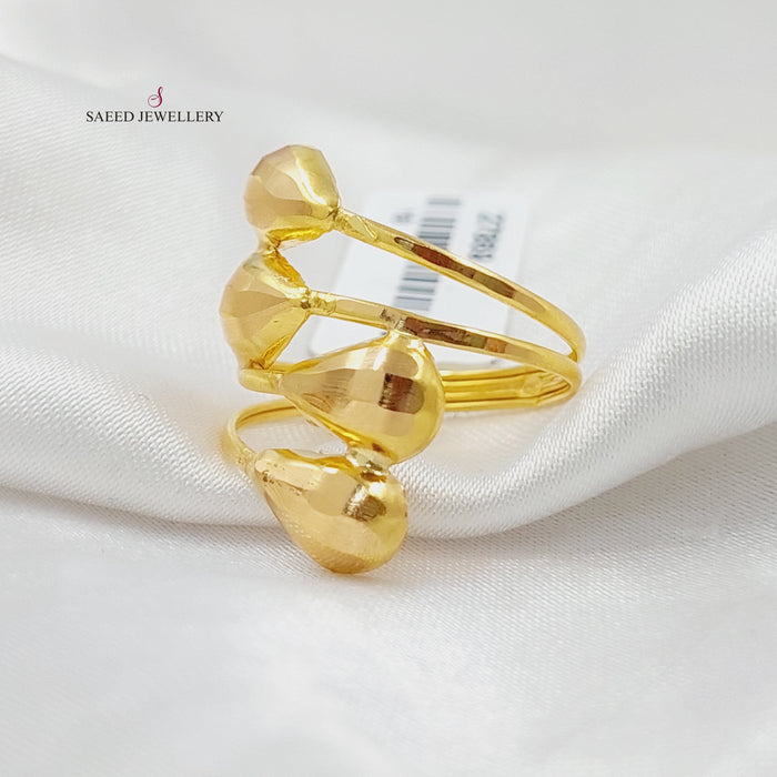Oval Ring Made Of 21K Yellow Gold by Saeed Jewelry-27869