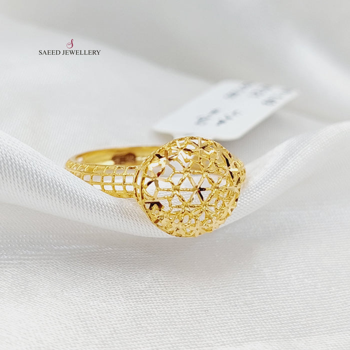 Oval Ring  Made Of 21K Yellow Gold by Saeed Jewelry-29733