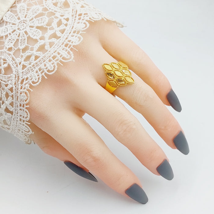 Oval Ring Made Of 21K Yellow Gold by Saeed Jewelry-27579