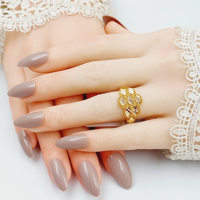 Oval Ring  Made Of 21K Yellow Gold by Saeed Jewelry-28939