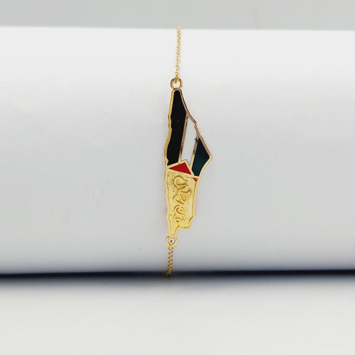 Palestine Bracelet Made Of 18K Yellow Gold by Saeed Jewelry-28087