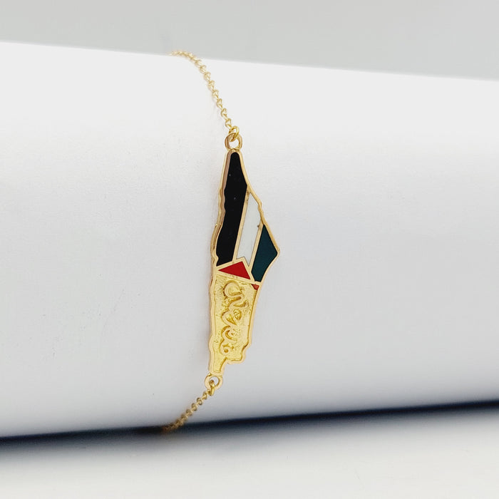 Palestine Bracelet Made Of 18K Yellow Gold by Saeed Jewelry-28087