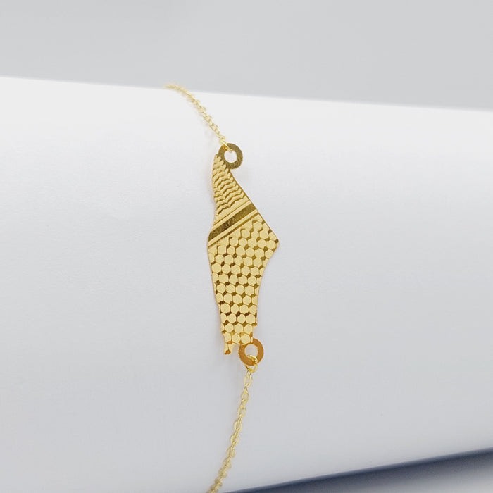 Palestine Bracelet Made Of 18K Yellow Gold by Saeed Jewelry-28443